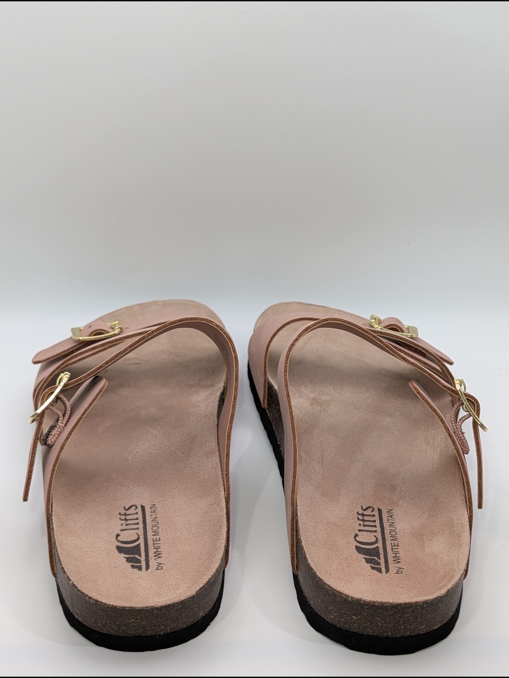 Cliff By White Mountain Women's Pink Buckle Strap Slide Sandals - Picture 2 of 12
